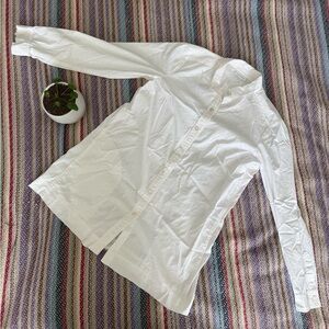 J. Jill Ivory Button-Up Tunic Blouse, Size XS